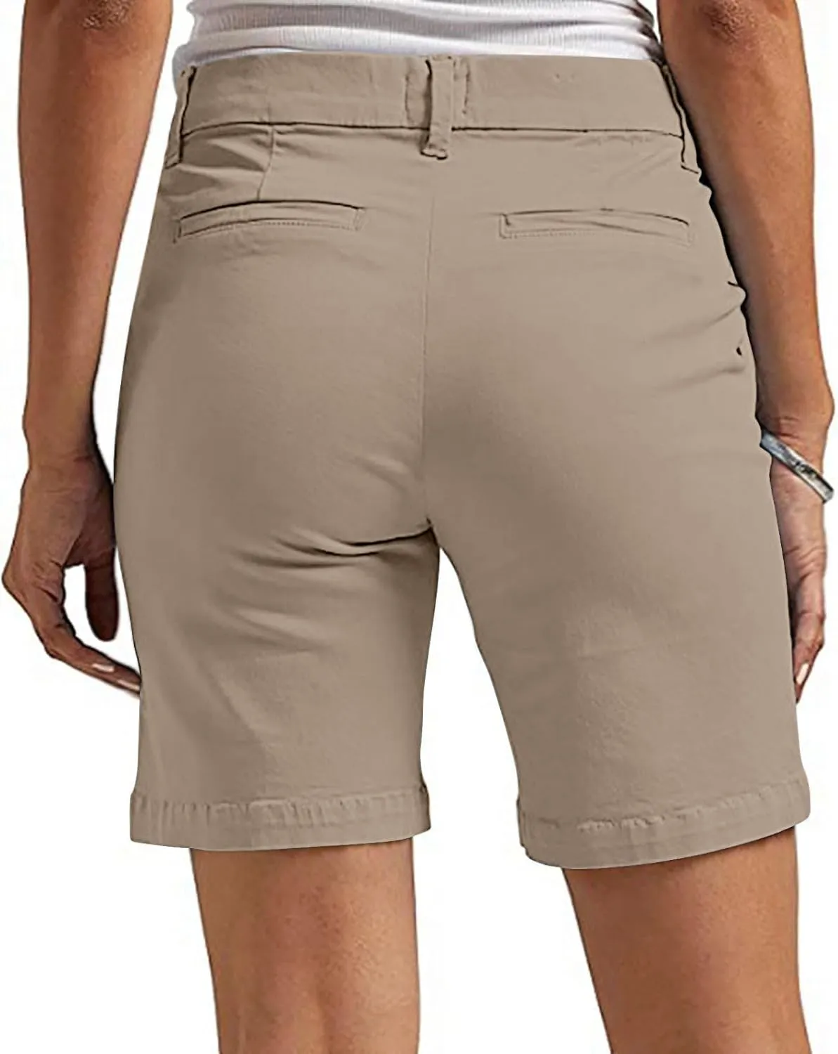 Hvyesh Jorts Women, Y2k, Stretchy, Ladies Twill Shorts High Waisted Bermuda Shorts Casual Summer Dressy, 7 Inch Inseam