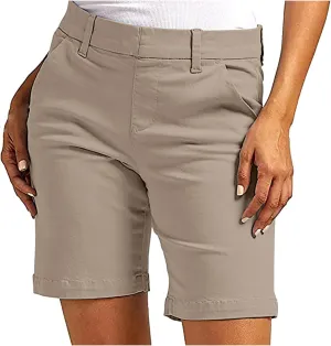 Hvyesh Jorts Women, Y2k, Stretchy, Ladies Twill Shorts High Waisted Bermuda Shorts Casual Summer Dressy, 7 Inch Inseam