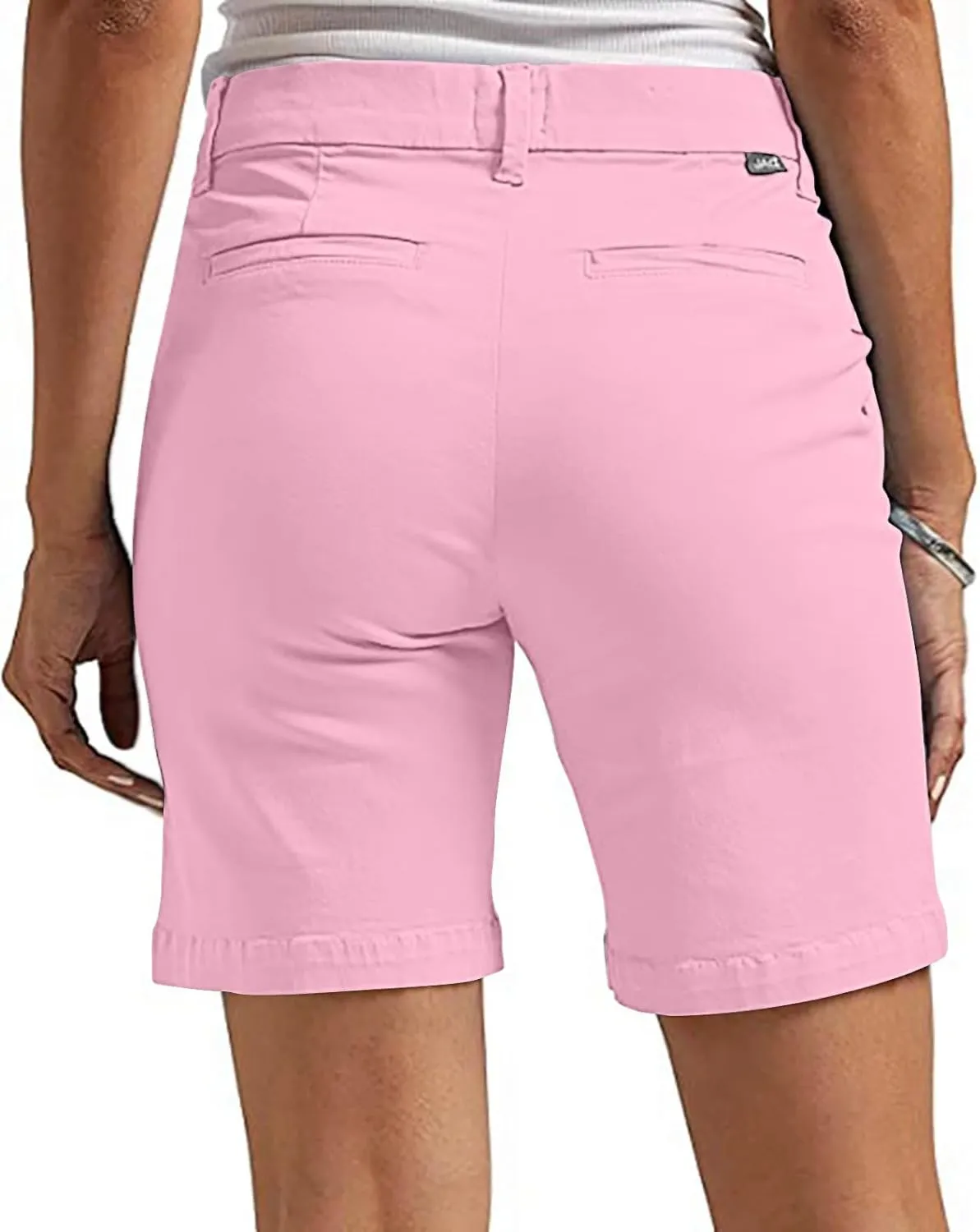 Hvyesh Jorts Women, Y2k, Stretchy, Ladies Twill Shorts High Waisted Bermuda Shorts Casual Summer Dressy, 7 Inch Inseam