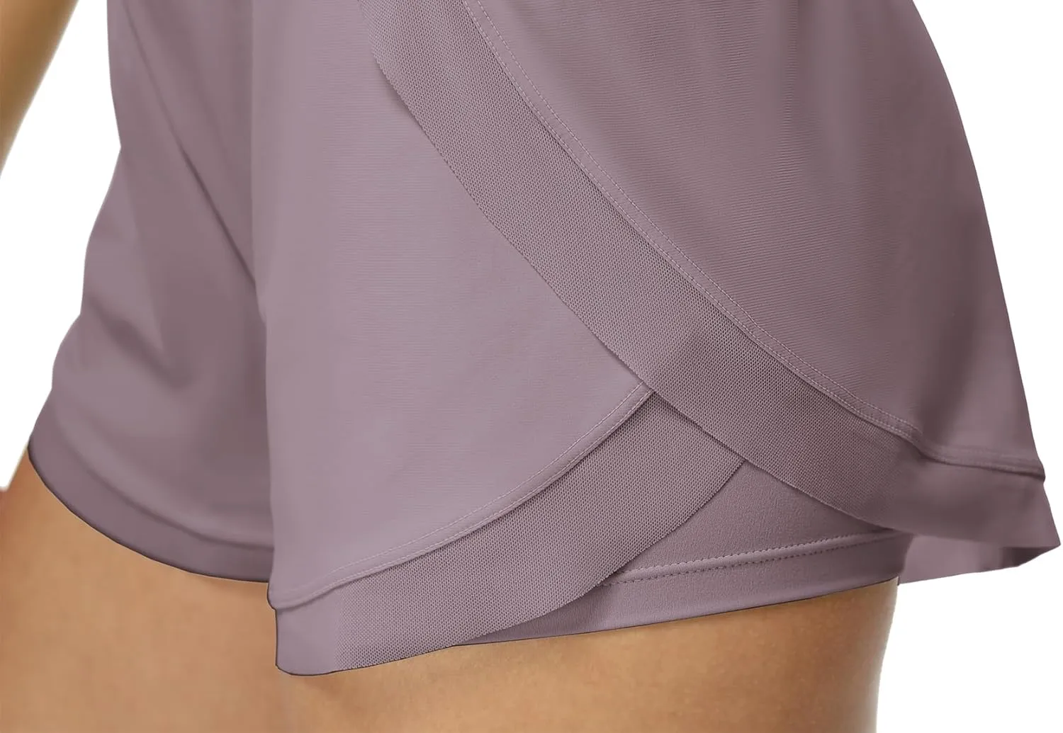 icyzone Women's Athletic Shorts - UPF50  Gym Running Workout Shorts 2-in-1 Tummy Control Quick Dry