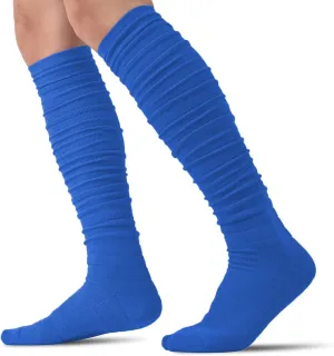 IRAMY Scrunch Football Socks Ultra Long 1 Pack/2 Packs Combed Cotton With Ankle Support Padded Knee High Socks Youth Adult