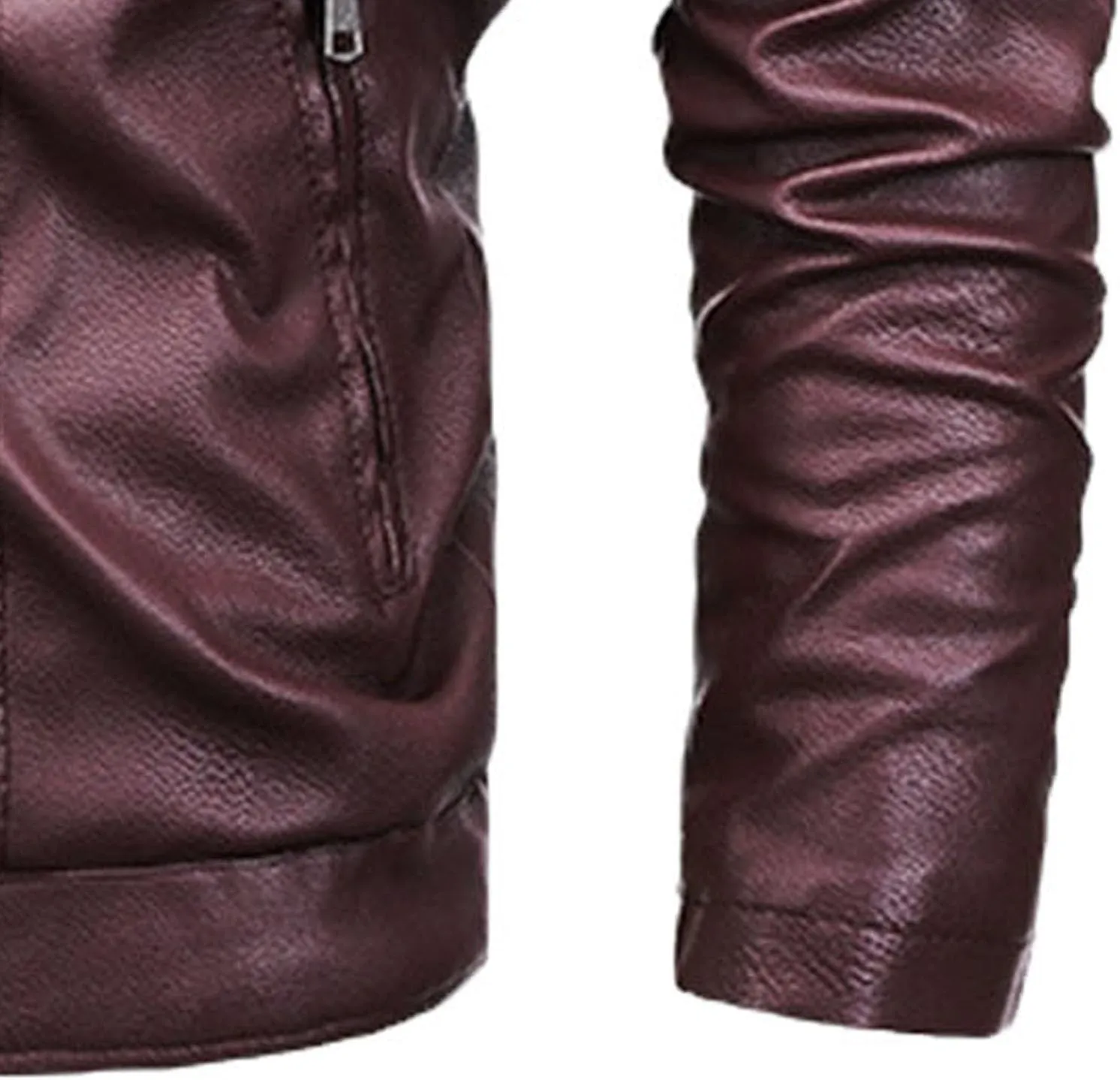 JEsilunmaMY Men's Sherpa Motorcycle Leather Jacket Fur Collar Fleece Lined Bomber Coats Warm Thicken Moto Biker Jacket
