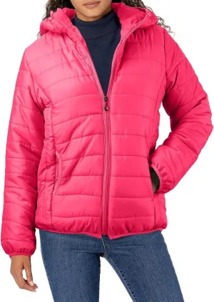 Kubbon Women's Down Coat Lightweight Hooded Puffer Jacket Cozy Warm Zip Up Long Sleeve Quilted Coat Outwear with Pockets
