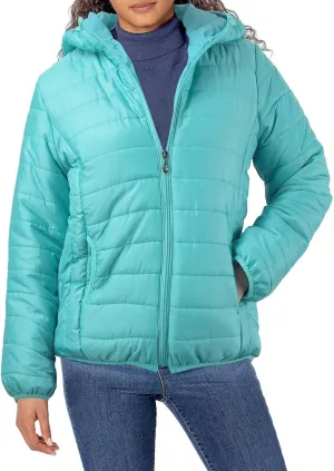 Kubbon Women's Down Coat Lightweight Hooded Puffer Jacket Cozy Warm Zip Up Long Sleeve Quilted Coat Outwear with Pockets