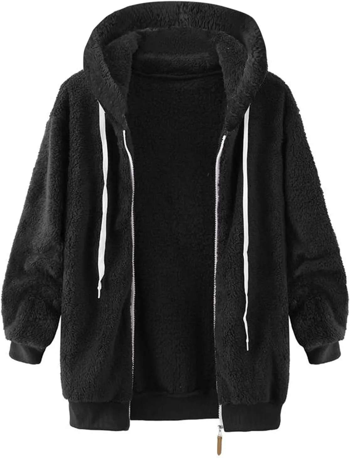 LCMTWX Women 2023 Fall Winter Fleece Jackets Slim Winter Coats Hooded Women's Coat Oversized Fluffy Winter Jackets for Coat