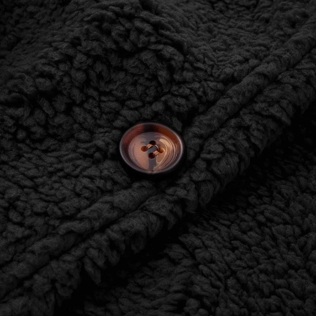 LCMTWX Women Fashion Color Block Faux Shearling Coat Wool Zipper Drawstring Long-Sleeved Hoodie Patchwork Cardigan Coats
