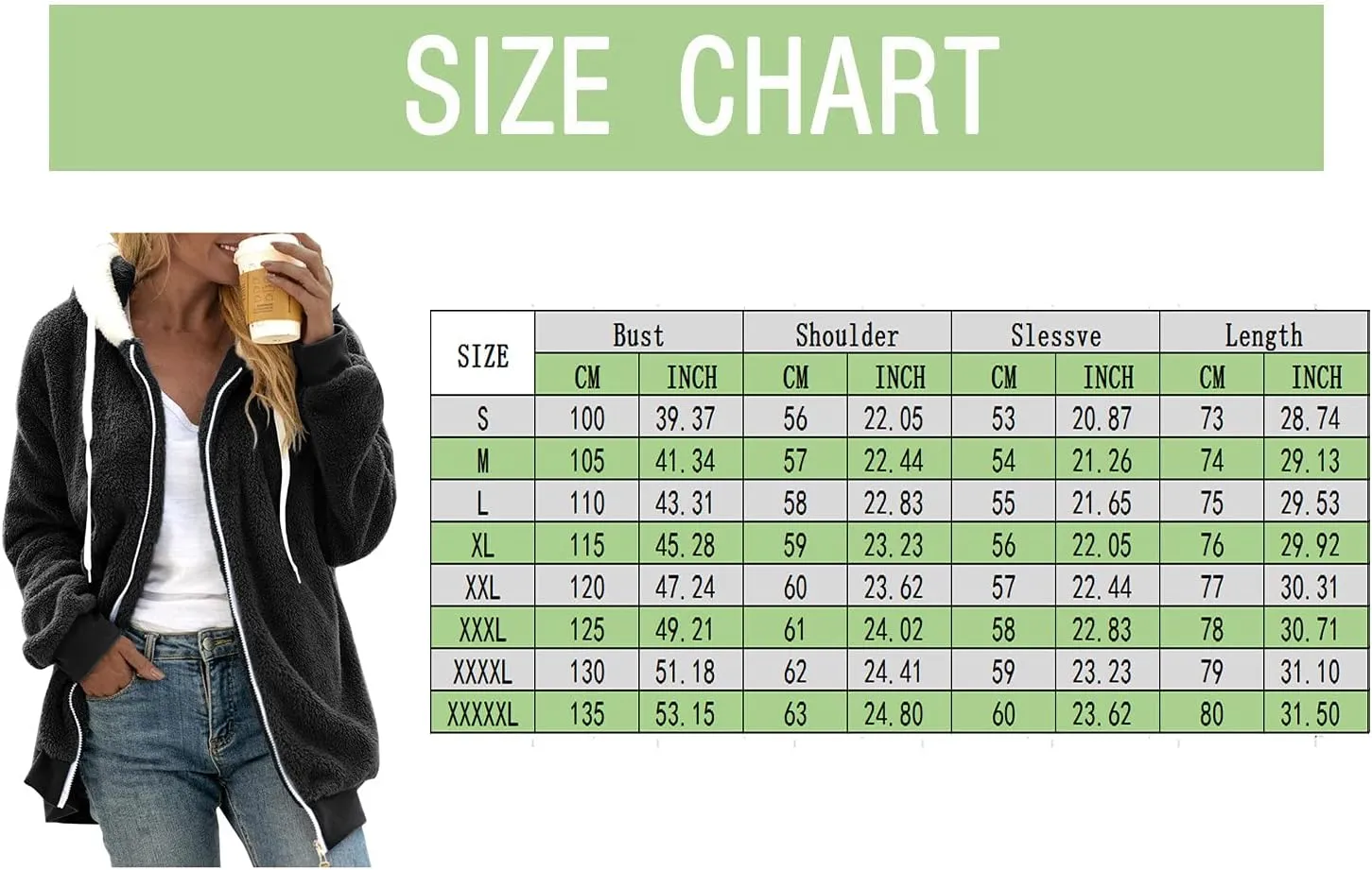 LCMTWX Womens 2023 Winter Fuzzy Fleece Jacket Artificial Wool Zipper Drawstring Solid Oversized Fuzzy Fleece Fluffy De Para