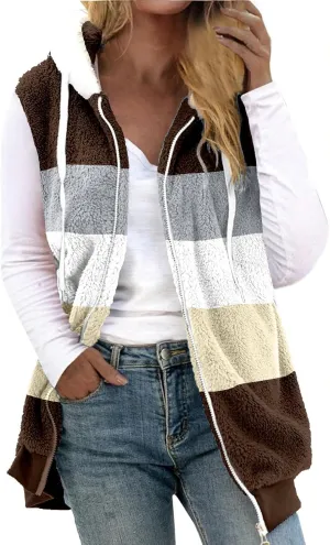 LCMTWX Womens 2023 Winter Fuzzy Fleece Jacket Hooded Pullover Warm Wool Plush Coat Zipper Solid Oversized Fuzzy Fleece