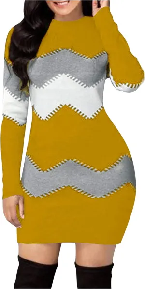 LCMTWX Women's Crewneck Oversized Sweater Dress 2023 Oversized Pullover Dresses Oversized Pullover