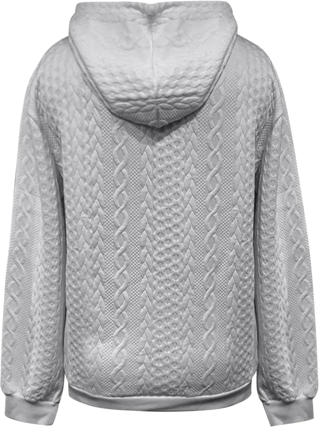 LCMTWX Womens Winter Fuzzy Fleece Jacket New Solid Hooded Thickened Jacquard Long Sleeve Sweater Coat Top Hooded Coats