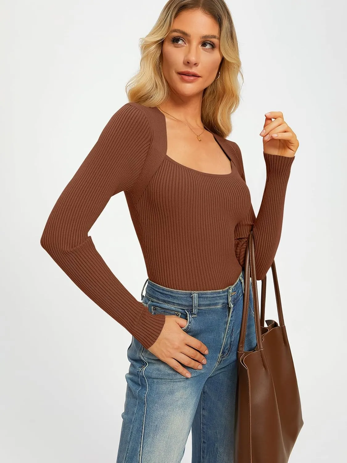 LILLUSORY Sweaters for Women Fall Outfits 2025 Long Sleeve Shirts for Women Knit Pullover Sweater Tops Clothes Fashion