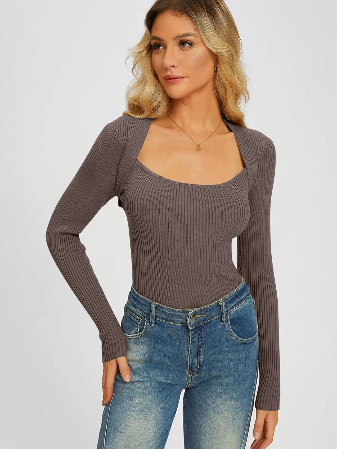 LILLUSORY Sweaters for Women Fall Outfits 2025 Long Sleeve Shirts for Women Knit Pullover Sweater Tops Clothes Fashion