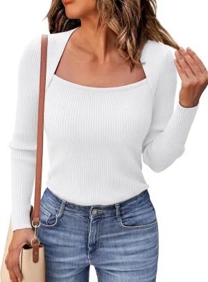 LILLUSORY Sweaters for Women Fall Outfits 2025 Long Sleeve Shirts for Women Knit Pullover Sweater Tops Clothes Fashion