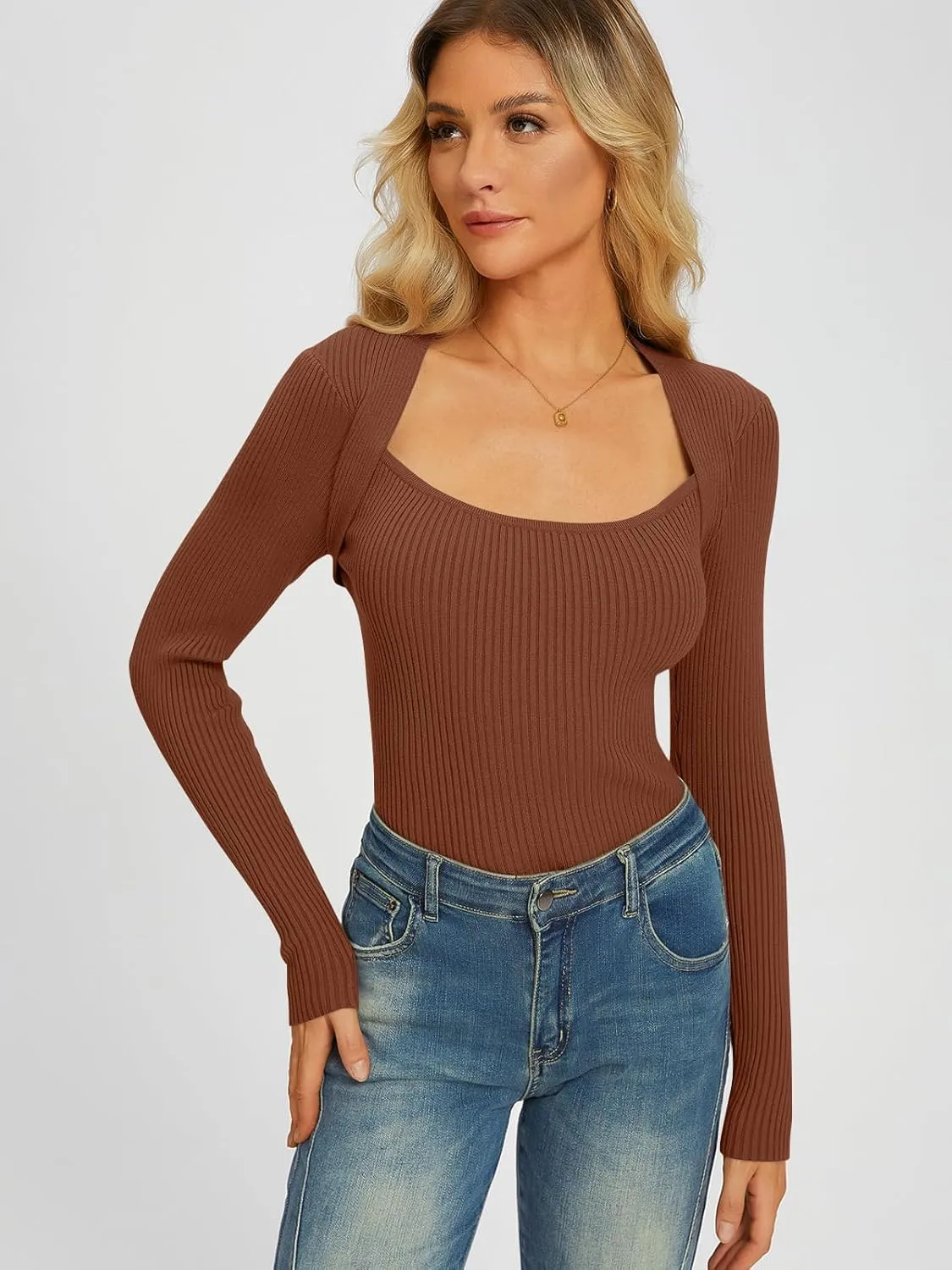 LILLUSORY Sweaters for Women Fall Outfits 2025 Long Sleeve Shirts for Women Knit Pullover Sweater Tops Clothes Fashion