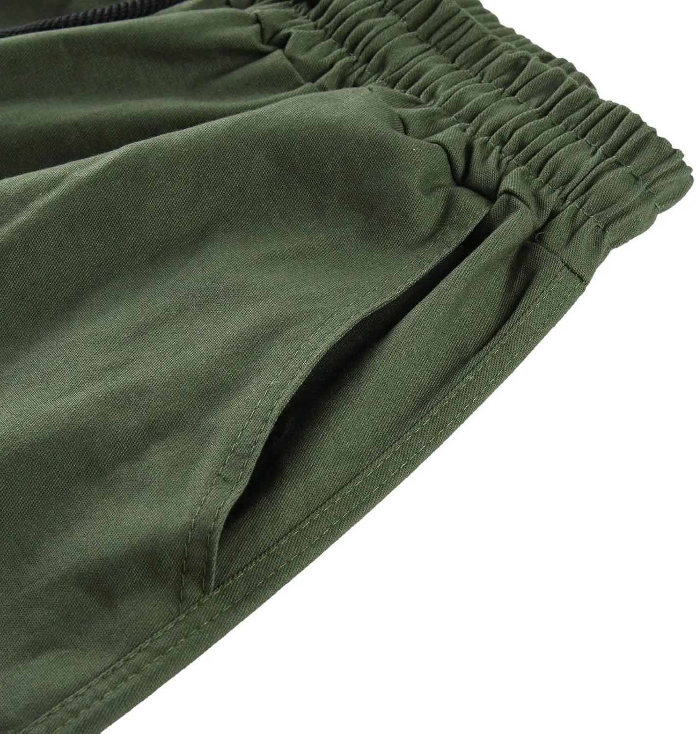 Linen Pants for Men Casual Lightweight Loose Fit Drawstring Waist Wide Leg Breathable Summer Beach Pants