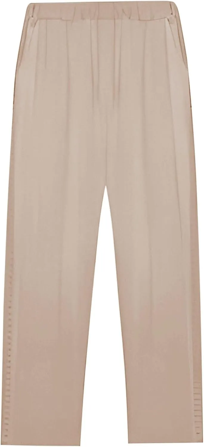 Linen Pants Women Summer Casual Drawstring Pants Petite Linen Pants for Women White Trouser Pants for Women Linen