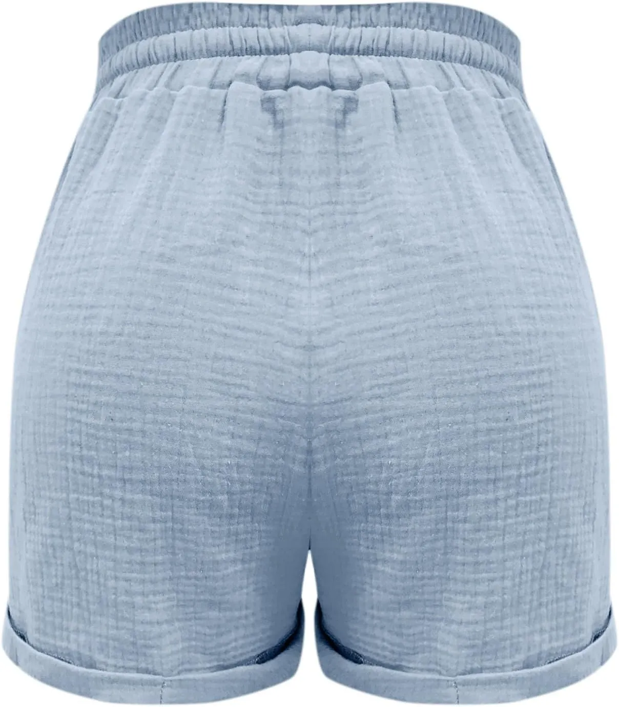 Linen Shorts for Women High Waisted Wide Leg Drawstring Casual Summer Beach Shorts Plus Size Cute Flowy Lounge Shorts