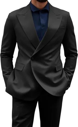 Men 2 Piece Suit Slim Fit Suits for Men Wedding Prom Business Casual