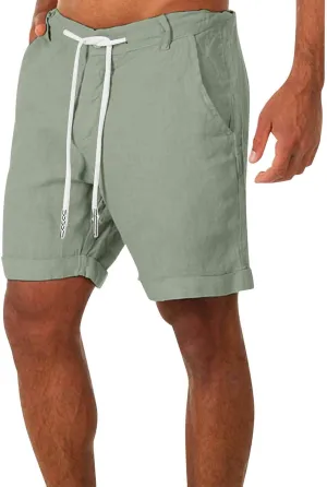 Men Beach Shorts Beach Casual Pants Fitness Bodybuilding Cotton Shorts Men's pants Men Short Pants White Shorts for