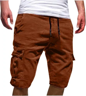 Mens Big and Tall Cargo Shorts Classic Fit Stretch Lightweight Multi Pocket Casual Camo Cargo Pants Fishing Hiking