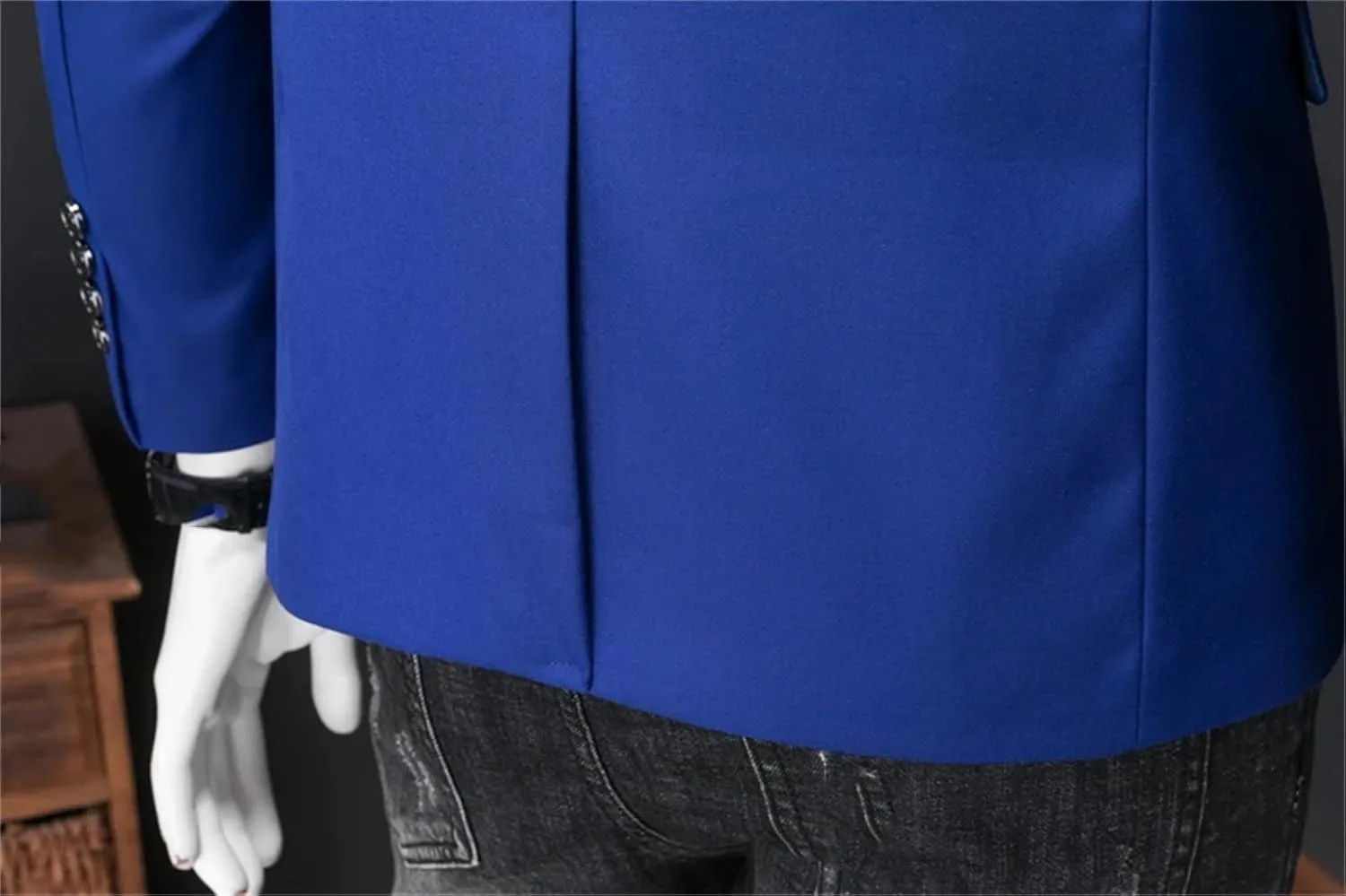 Men's Blazer Pants Business Solid Color Slim Fit Suits 2 Pieces Groom Wedding Social Tuxedos Set