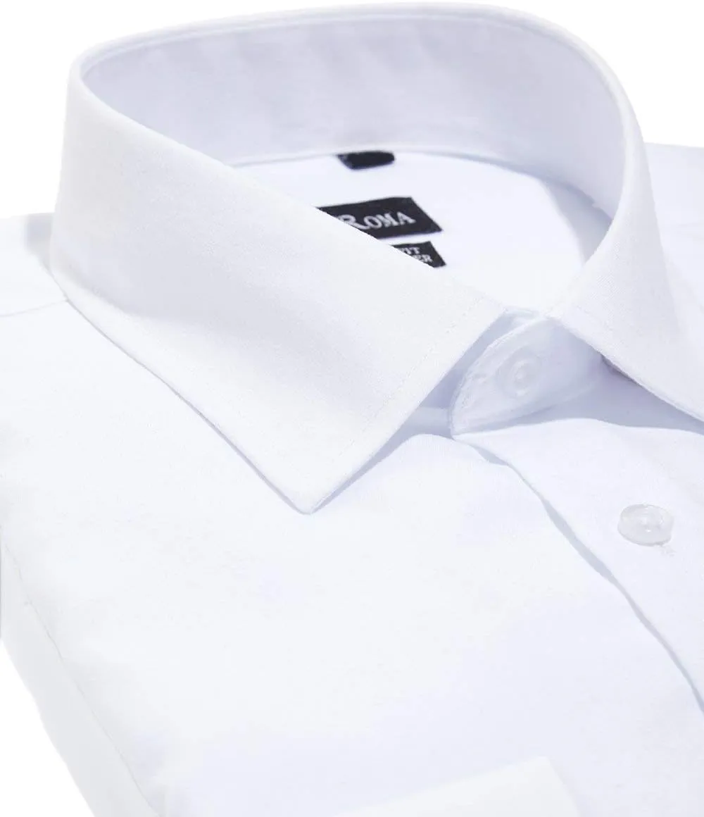 Men's Buttoned Solid Down Dress Shirt - Wrinkle-Free Long Sleeve Tailored Fit Premium Quality Lightweight Breathable Texture