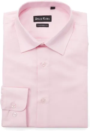 Men's Buttoned Solid Down Dress Shirt - Wrinkle-Free Long Sleeve Tailored Fit Premium Quality Lightweight Breathable Texture