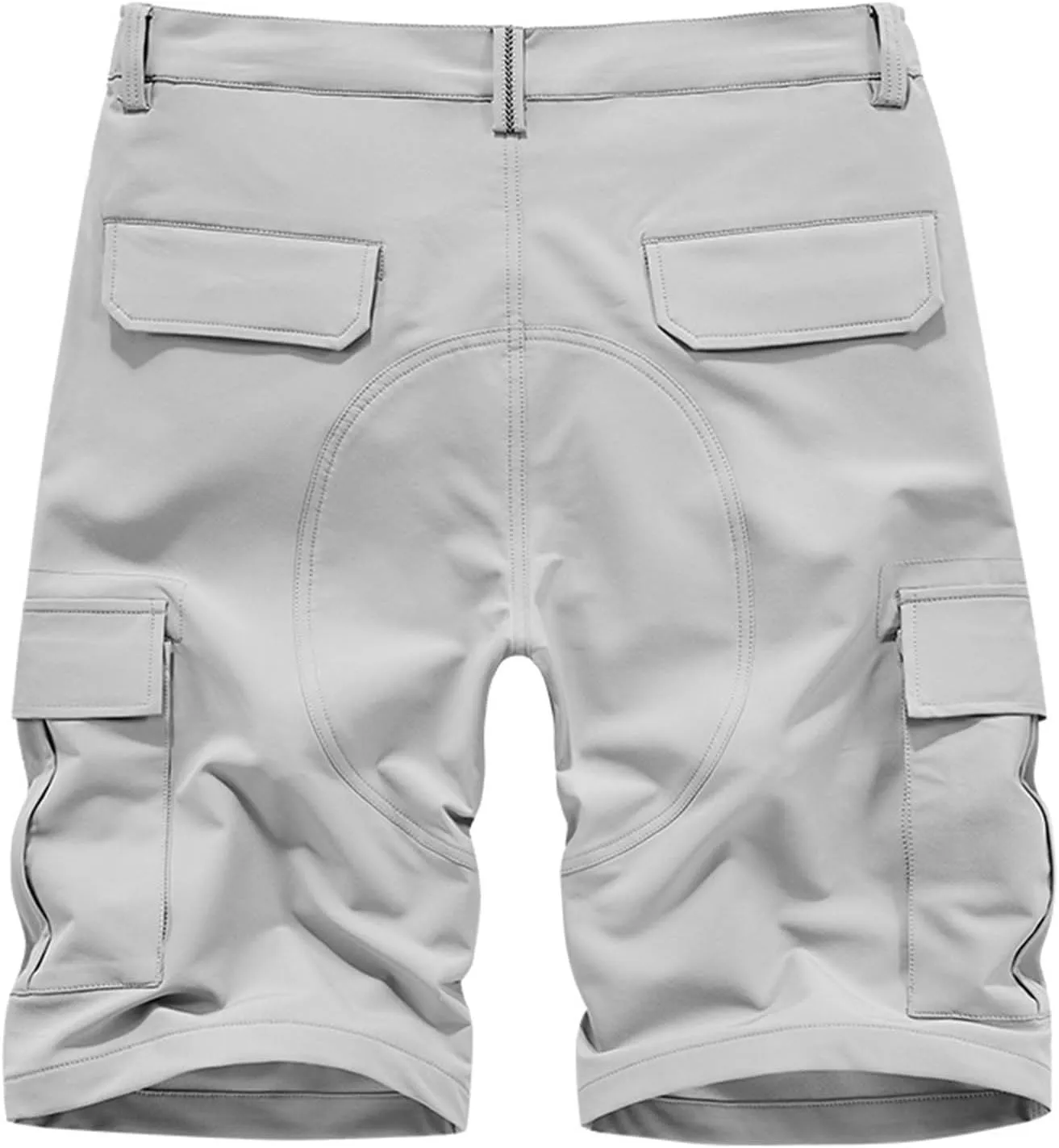 Men's Cargo Shorts Multi-Pocket Zipper Buttoned Elastic Waist Cotton Casual Outdoor Lightweight Workout Work Short