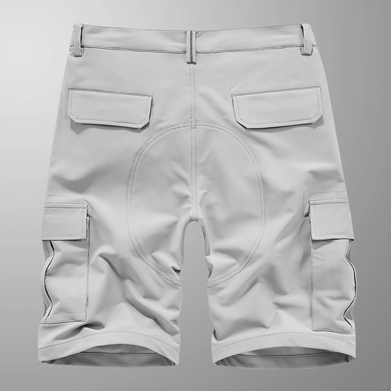 Men's Cargo Shorts Multi-Pocket Zipper Buttoned Elastic Waist Cotton Casual Outdoor Lightweight Workout Work Short