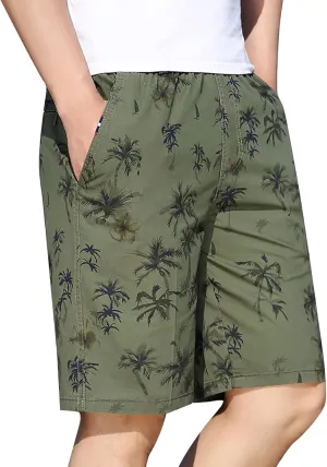 Mens Casual Cargo Shorts Printed Pants Fitness Bodybuilding Sports Men's Pants Men's Long Shorts for Camping Hiking