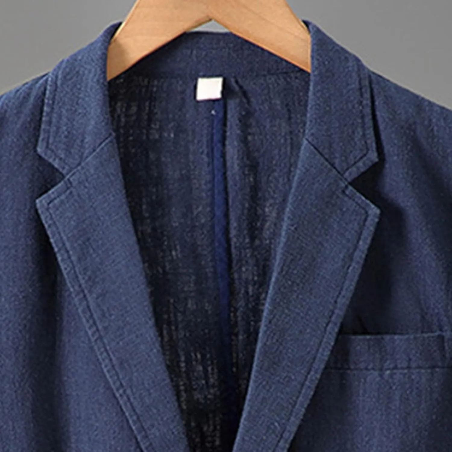 Mens Casual Linen Suit Coat Regular Fit Two Buttons Blazer Coats Lightweight Slim Fit Suits Jackets