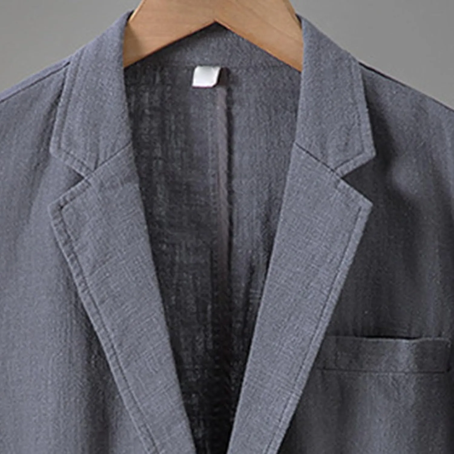 Mens Casual Linen Suit Coat Regular Fit Two Buttons Blazer Coats Lightweight Slim Fit Suits Jackets