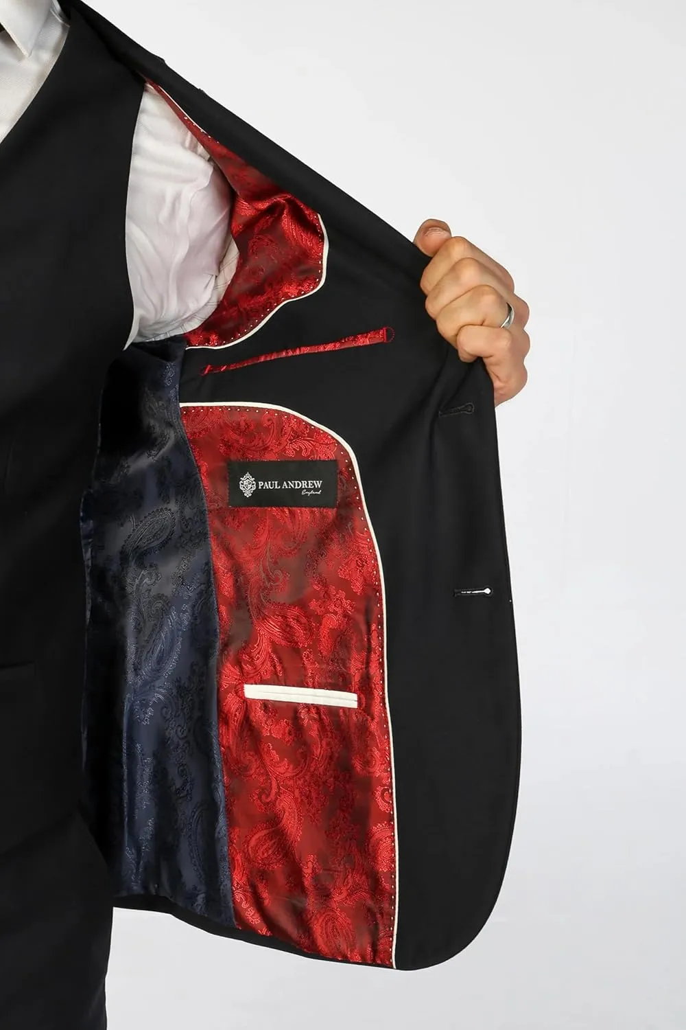 Men's Classic Tailored Fit Wedding Navy Blue Suit - 3 PC Formal Set Sold Separately