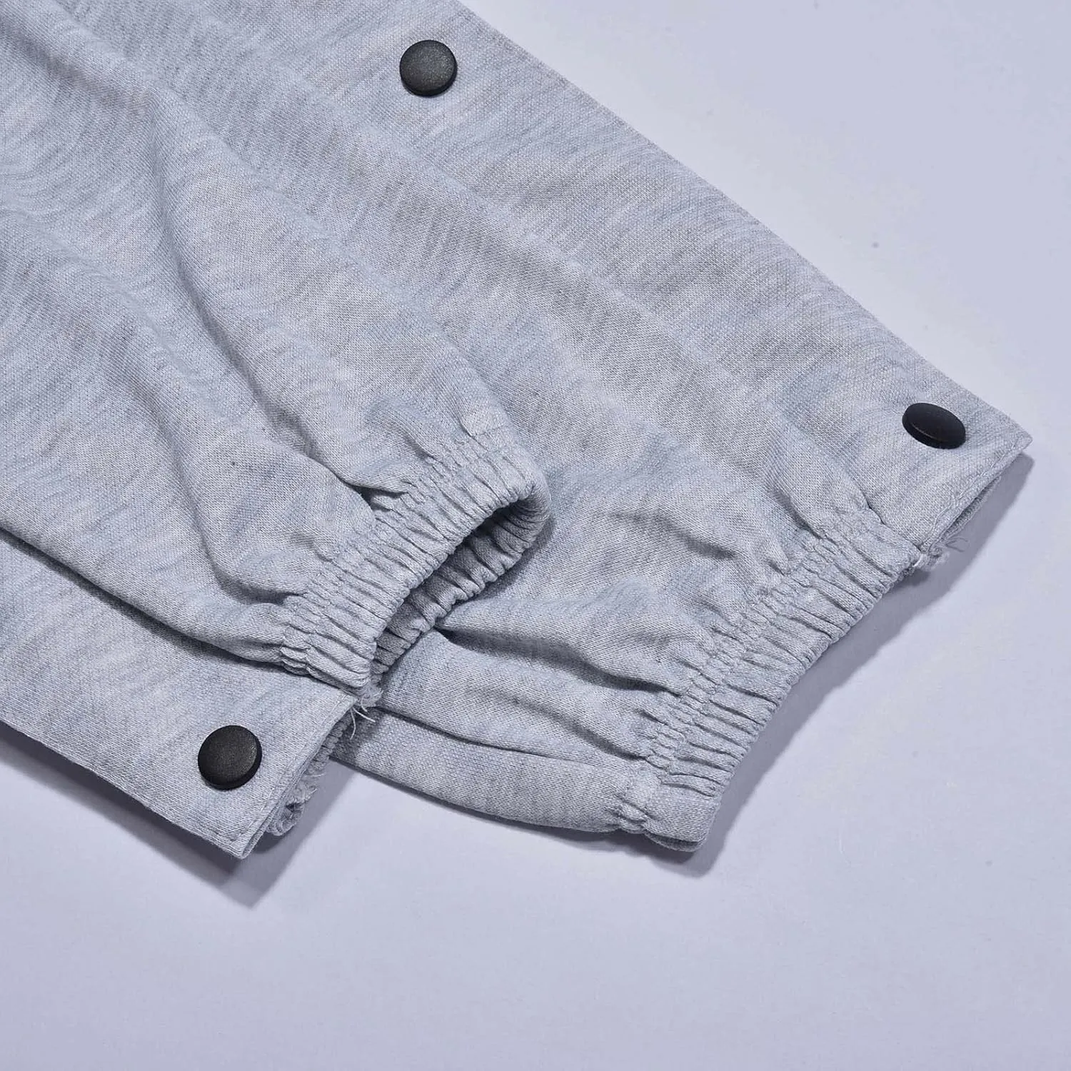 Mens Jogger Pants Tear-Away Athletic Pants Side High Split Snap Button Striped Sweatpants Casual Workout Trousers