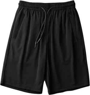 Men's Plus Size Ice Silk Stretch Shorts, 2025 Male Quick Dry Lightweight Gym Ice Silk Shorts Running Short Joggers