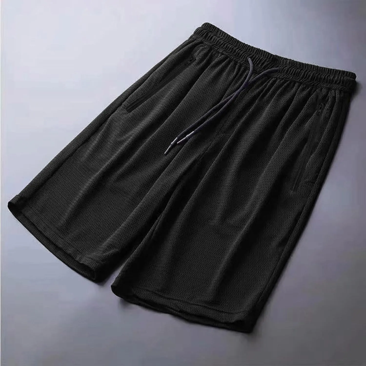 Men's Plus Size Ice Silk Stretch Shorts, 2025 Male Quick Dry Lightweight Gym Ice Silk Shorts Running Short Joggers