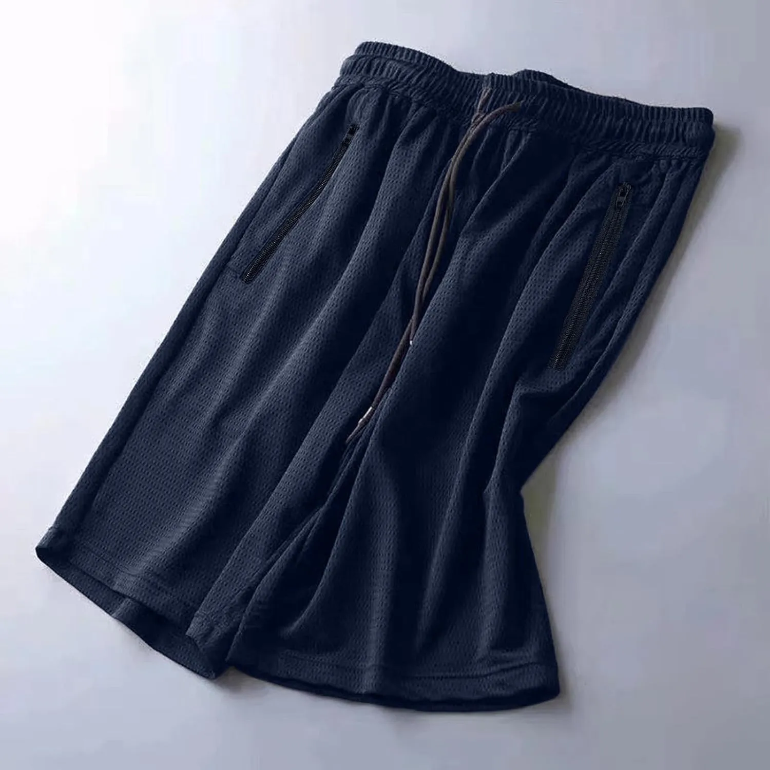 Men's Plus Size Ice Silk Stretch Shorts, 2025 Male Quick Dry Lightweight Gym Ice Silk Shorts Running Short Joggers