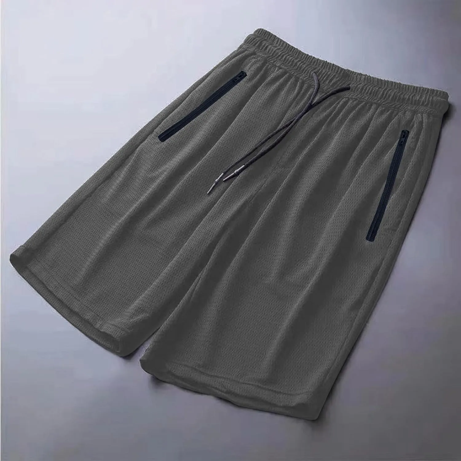 Men's Plus Size Ice Silk Stretch Shorts, 2025 Male Quick Dry Lightweight Gym Ice Silk Shorts Running Short Joggers