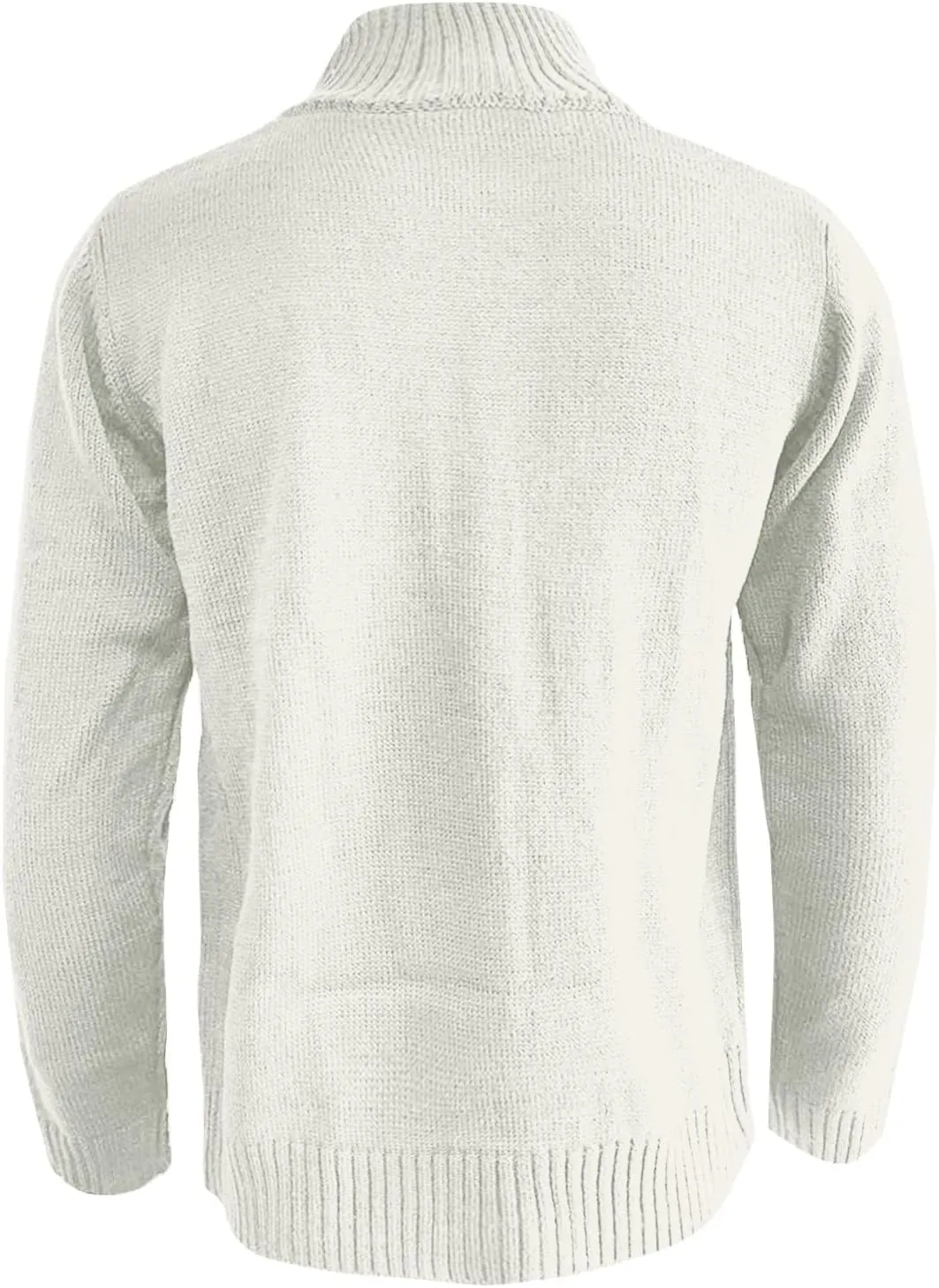Mens Shawl Collar Cable Knitted Cardigan Sweaters Button Down Loose Fit Knitwear Open Front Sweaters Winter Outwear