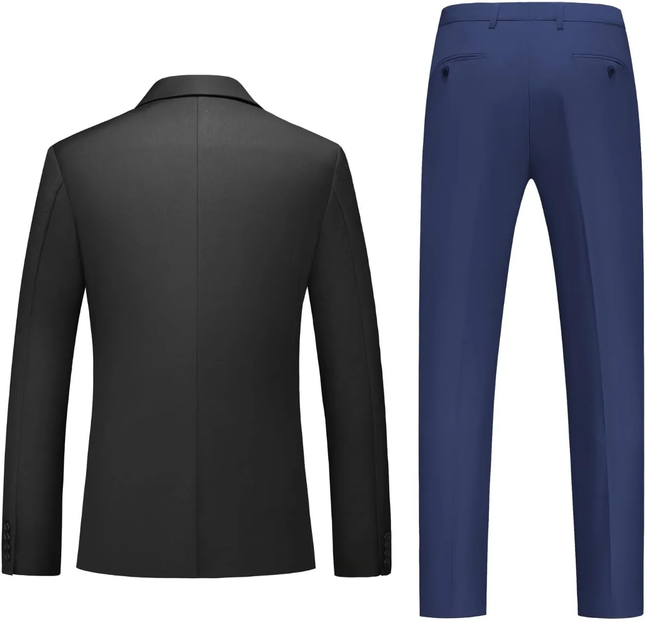 Men's Slim Fit 3-Piece Suit - One Button Wedding Prom Tuxedo, Includes Blazer, Vest, and Pants