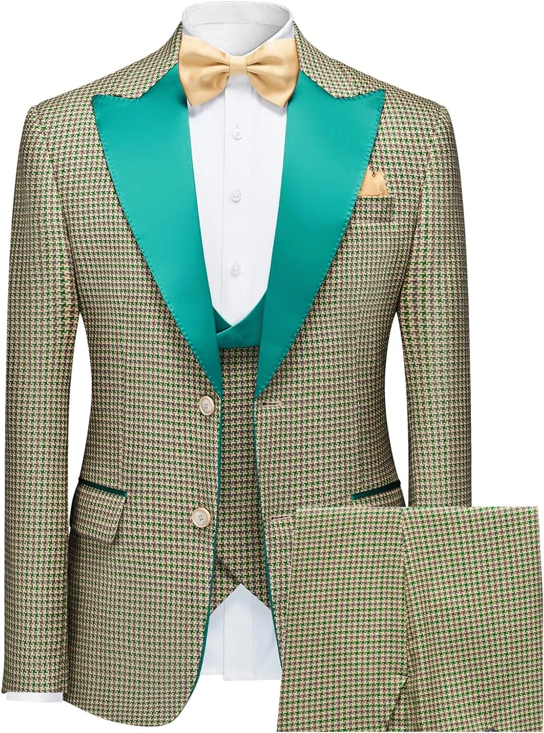 Men's Slim Fit Suits Jacquard Tuxedo for Men Business Wedding Party