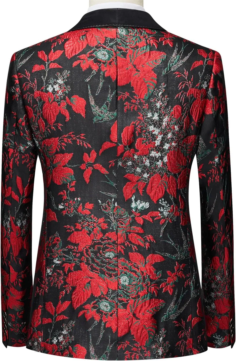 Men's Slim Fit Suits Jacquard Tuxedo for Men Business Wedding Party