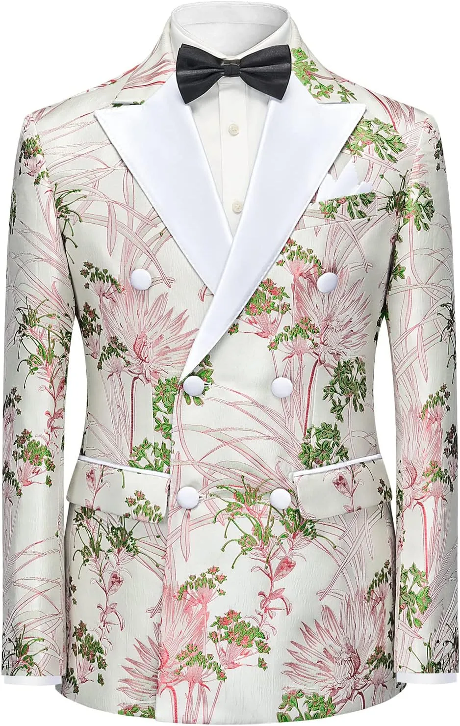 Men's Slim Fit Suits Jacquard Tuxedo for Men Business Wedding Party