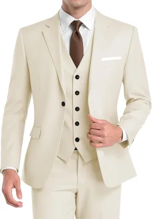 Men's Suit 3 Piece Slim Fit Suits for Men Jacket Vest Pants Suit for Wedding Prom Dinner Party