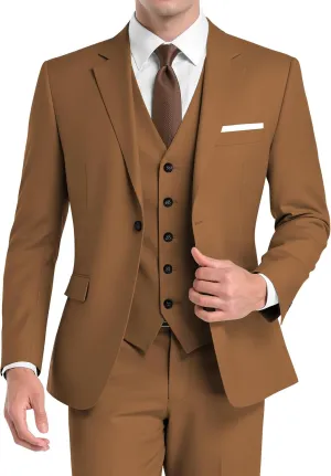 Men's Suit 3 Piece Slim Fit Suits for Men Jacket Vest Pants Suit for Wedding Prom Dinner Party