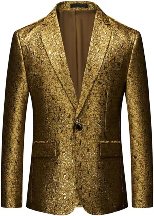 Men's Wedding Blazer Prom Tuxedo Slim Fit Suits Jacket Business Sports Coat Stylish Dinner Jacket