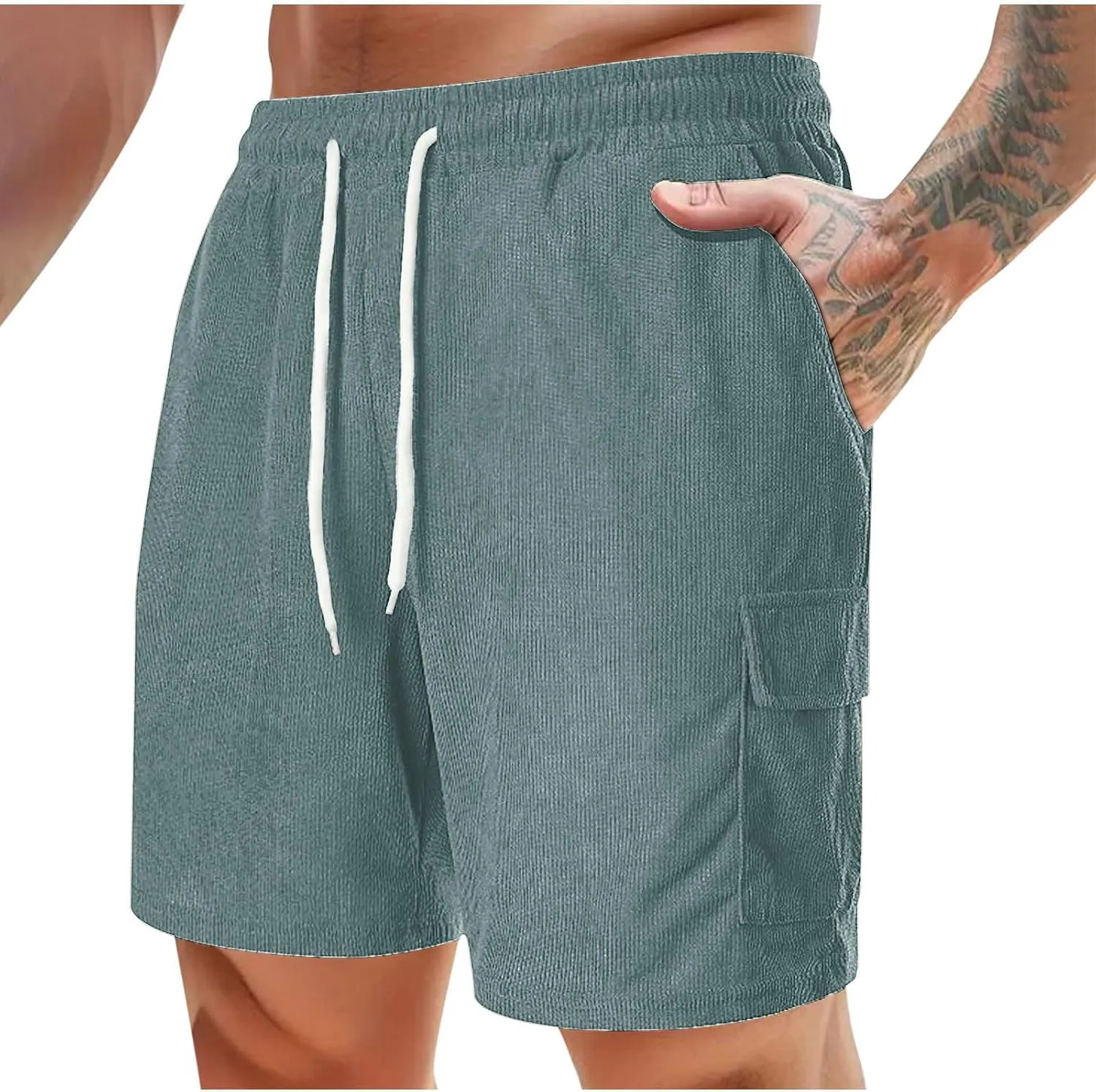 Men's Workout Running Shorts Lightweight Gym Fitness Athletic Home Shorts Summer Outdoor Quick Dry Breathable Short