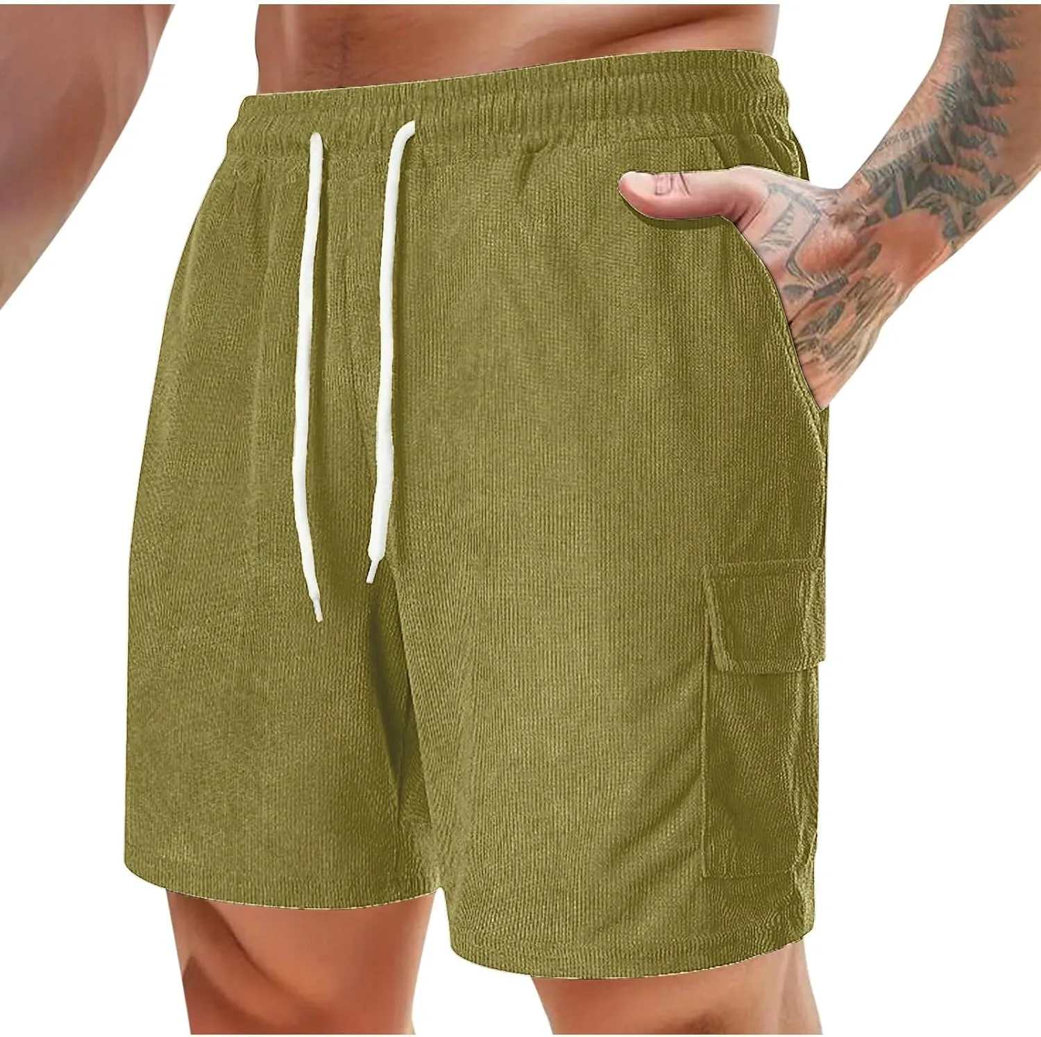 Men's Workout Running Shorts Lightweight Gym Fitness Athletic Home Shorts Summer Outdoor Quick Dry Breathable Short