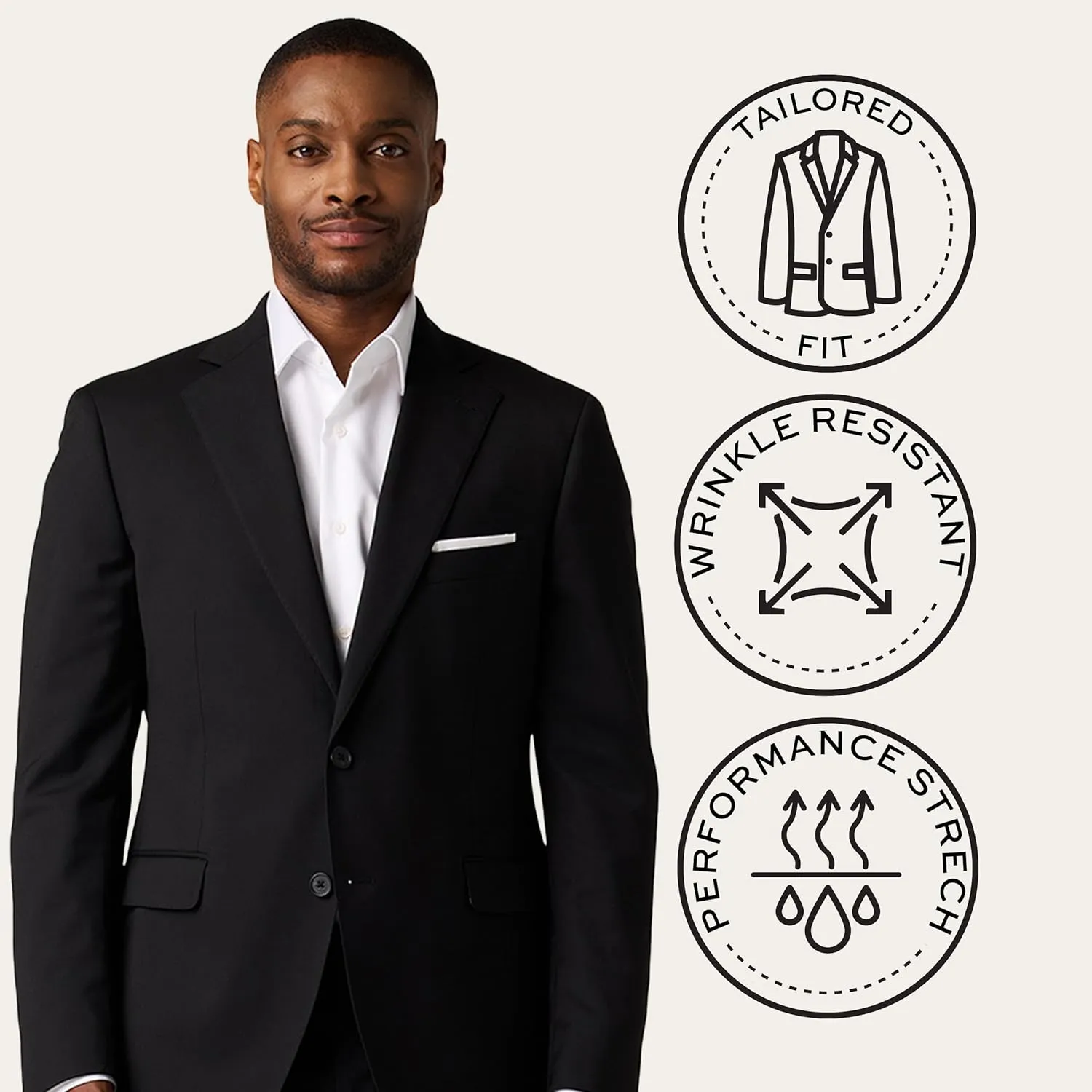 Mercantile Jacket Tailored Fit - Premium Quality Suit Jacket for Men, Stylish and Elegant Formal Suit for Men