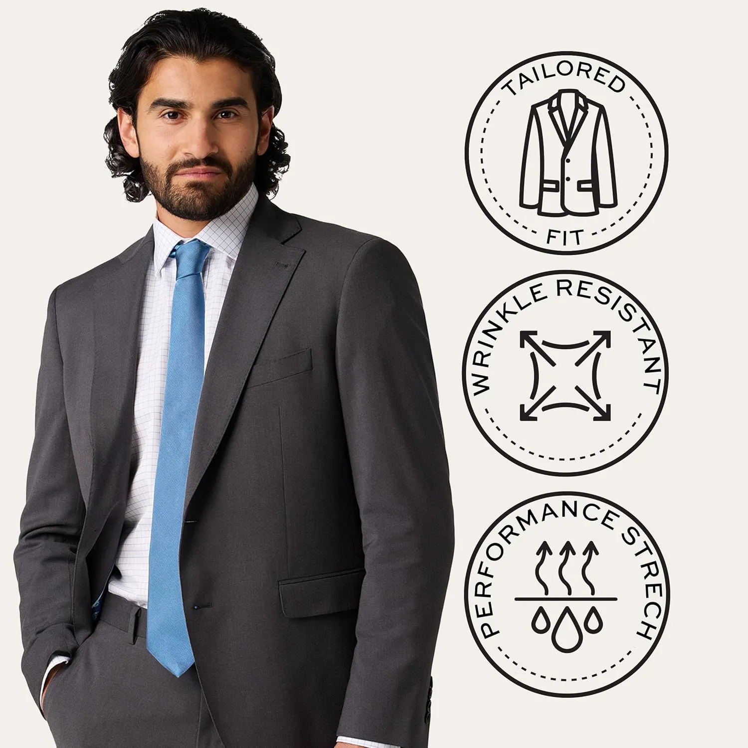 Mercantile Jacket Tailored Fit - Premium Quality Suit Jacket for Men, Stylish and Elegant Formal Suit for Men